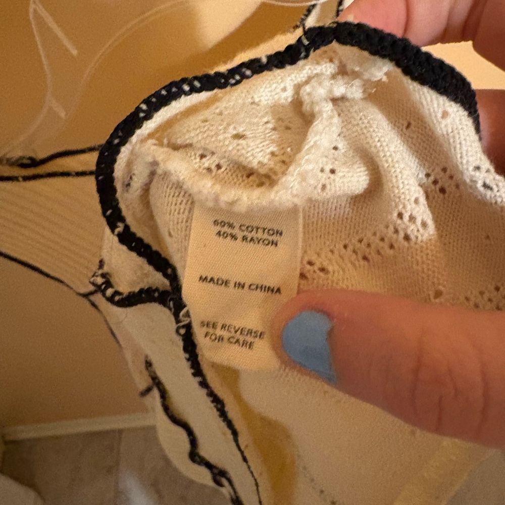 Gilded Intent Patchwork Black & White Tank Top - image 5